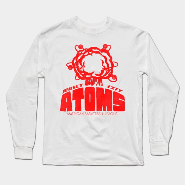 Defunct Jersey City Atoms Basketball Team Long Sleeve T-Shirt by Defunctland